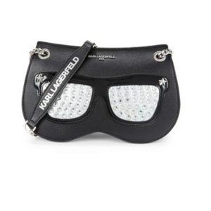 SOLD!!! BRAND NEW WITH TAGS KARL LAGERFELD PARIS Embellished Chain Crossbody Bag